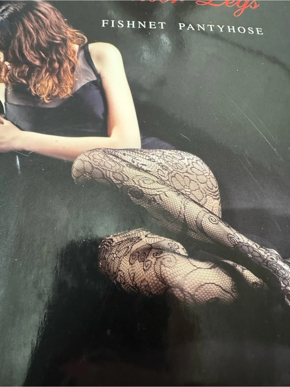 New o/s black lace stockings tights lingerie goth gothic Lolita pantyhose